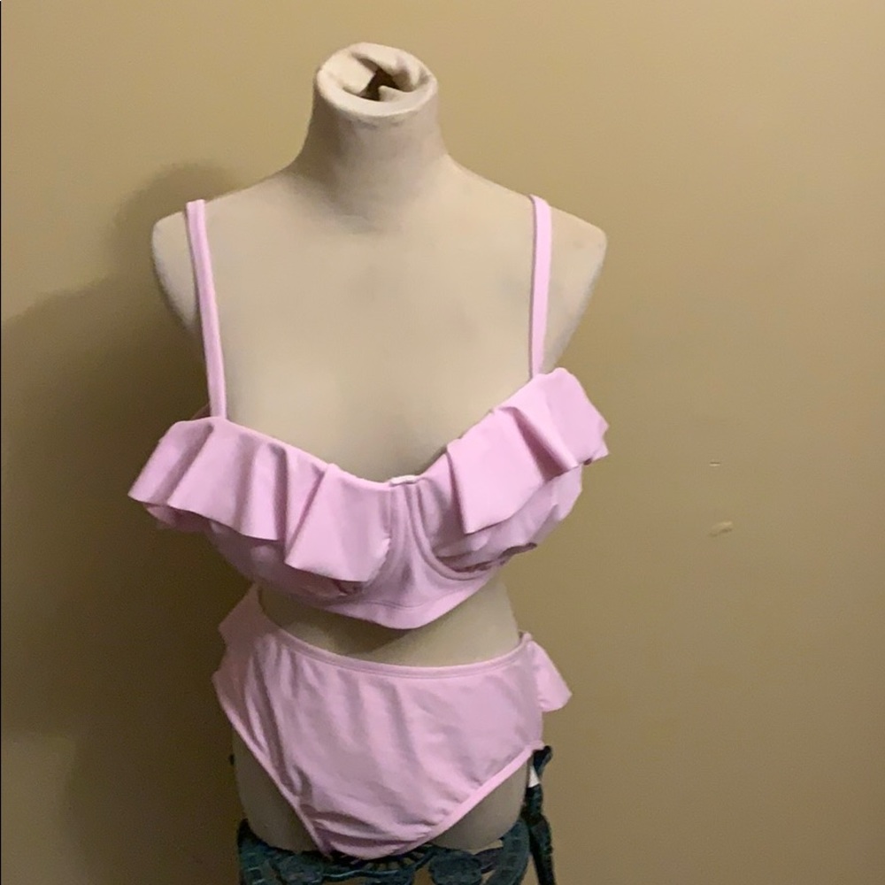 NEW 2 piece light pink bikini swim suit